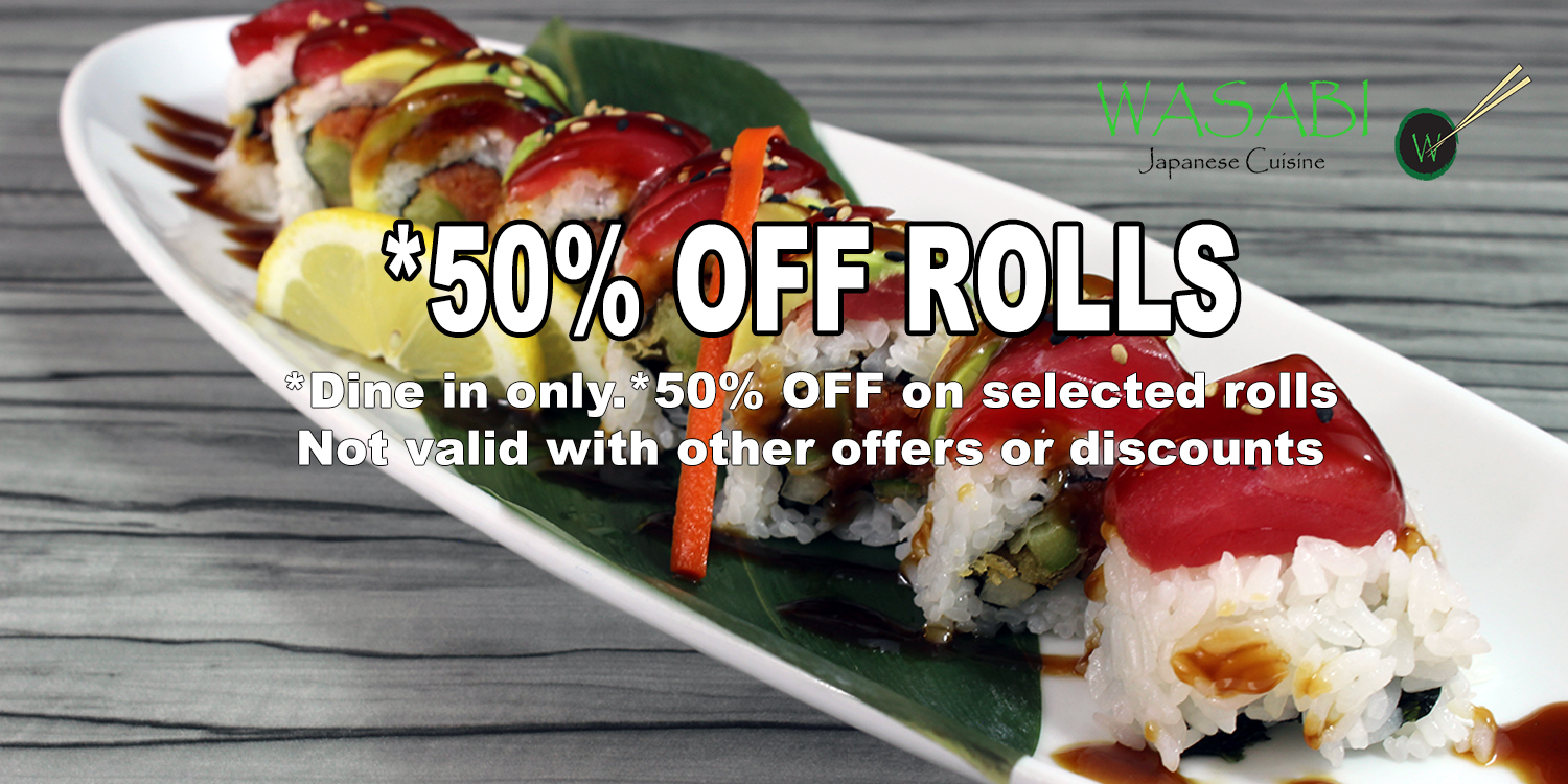 Wasabi sushi coupons
